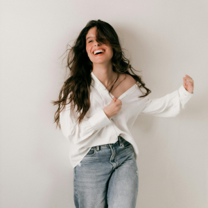Happy laughing lady 